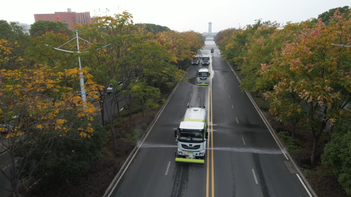 1+1＞2！徐工“洗掃清洗”黃金搭檔，還原美麗天門靚麗本色